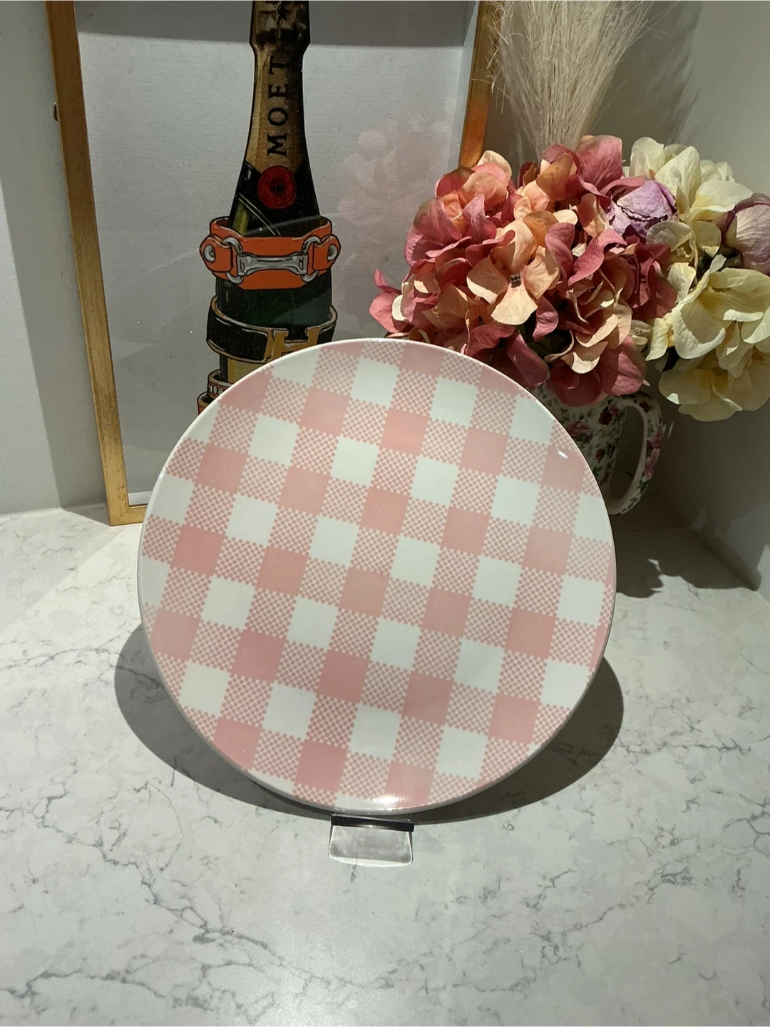 CasaModena Gingham Cake Stand and Bowl Set - photo 4