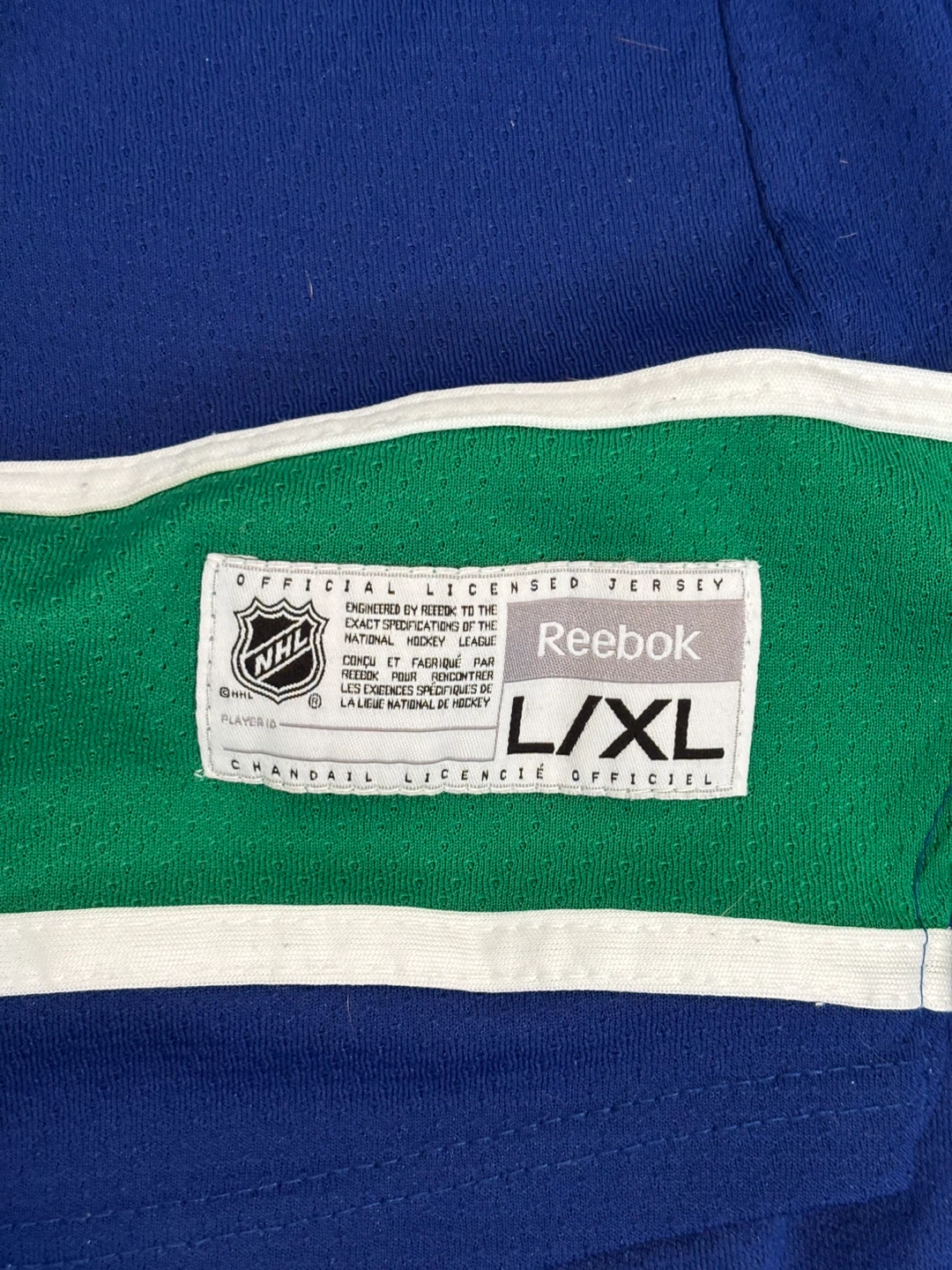 Reebok Vancouver Canucks Luongo #1 Youth L/XL Hockey Jersey - photo 3