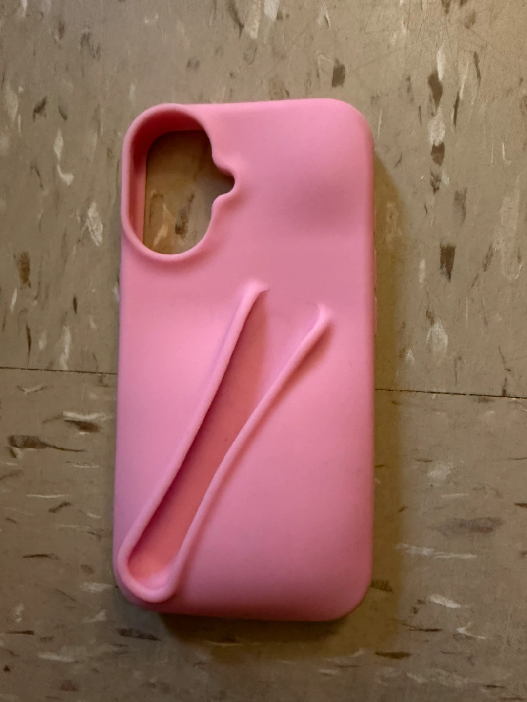 Pink Silicone iPhone 16 Case with Grip