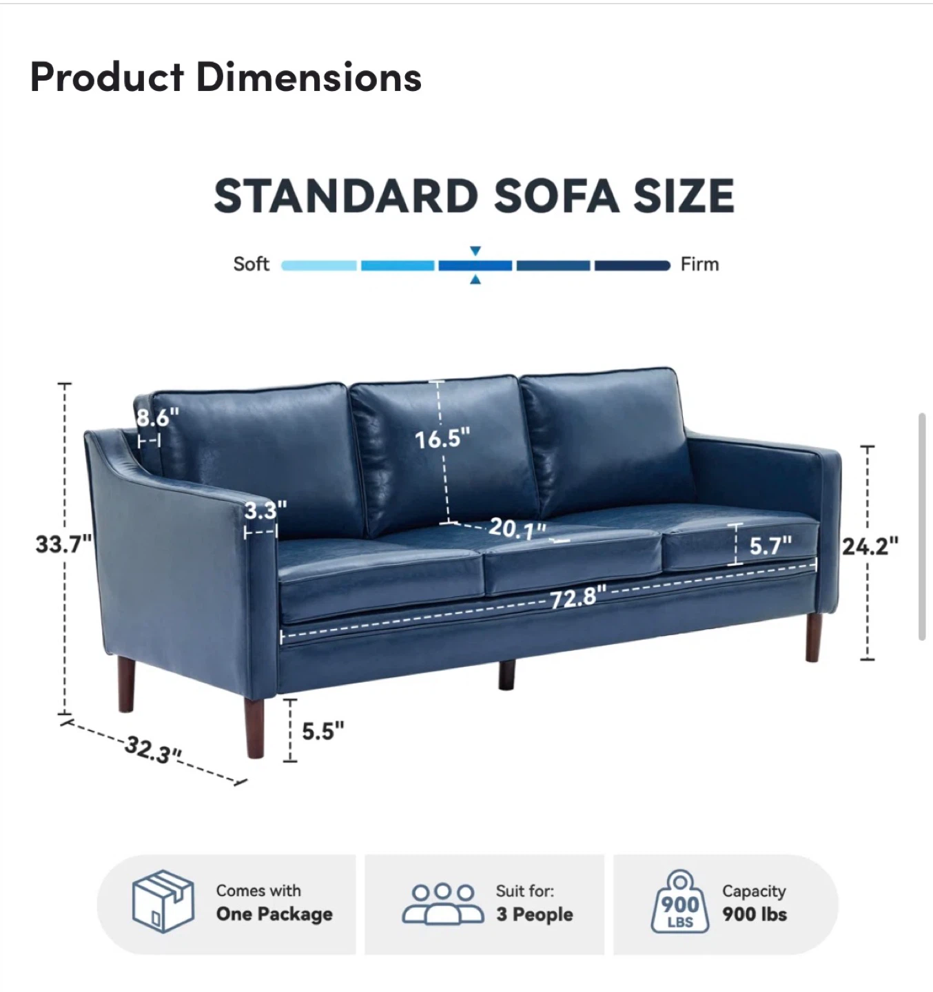 Ebern Designs Azriah 80.31" Faux Leather Sofa - photo 4