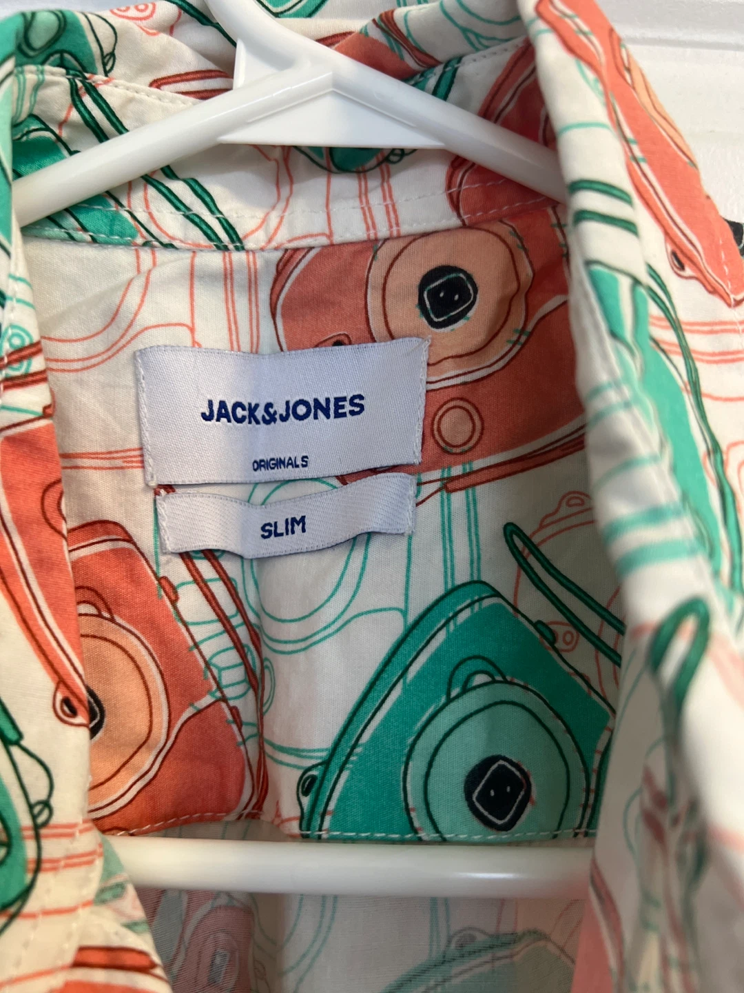 (New) Jack & Jones Slim Fit Short Sleeve Shirt - Camera Print - photo 3