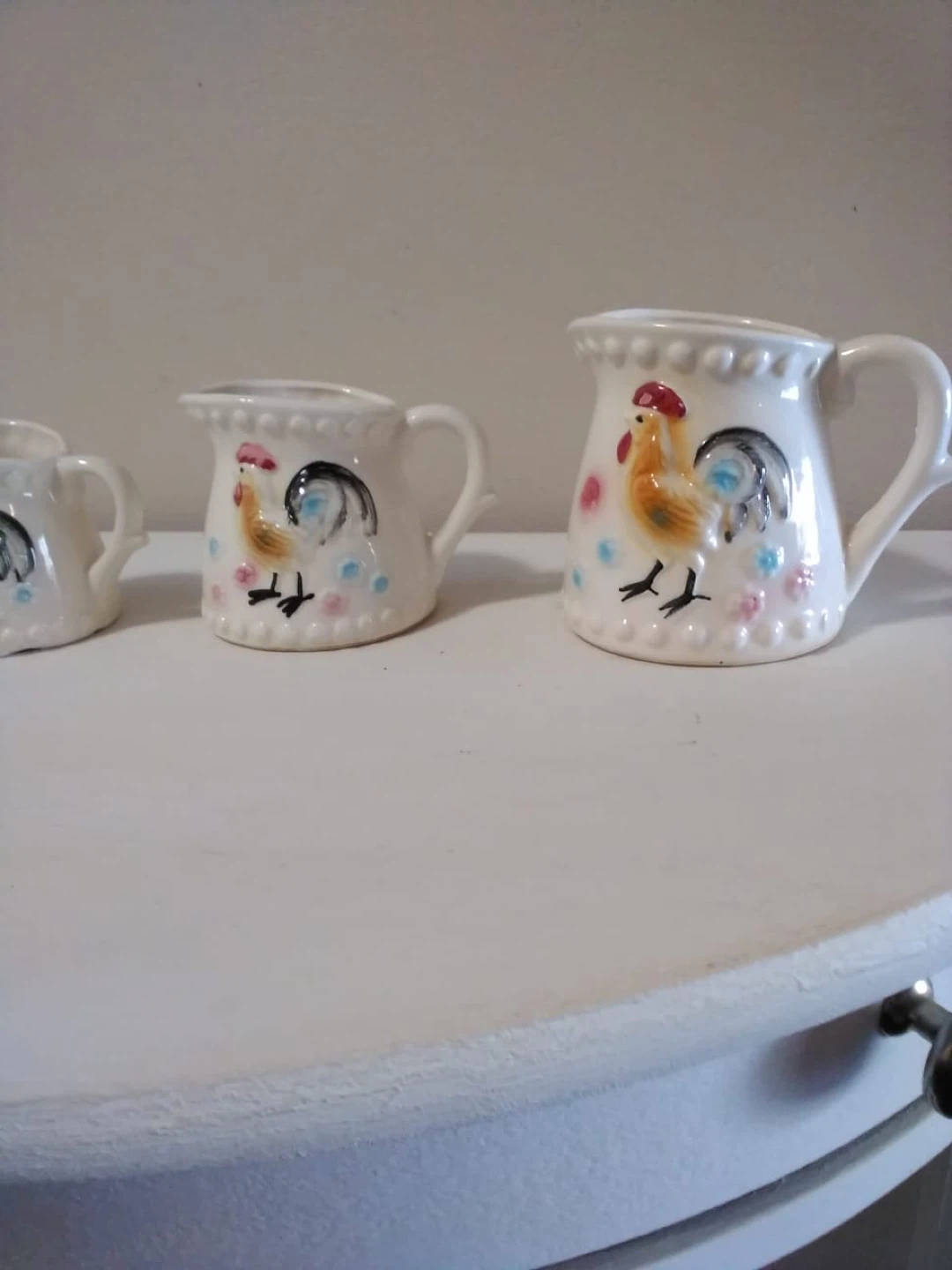 1970’s Vintage Set of 4 Ceramic Rooster Measuring Cups - photo 2