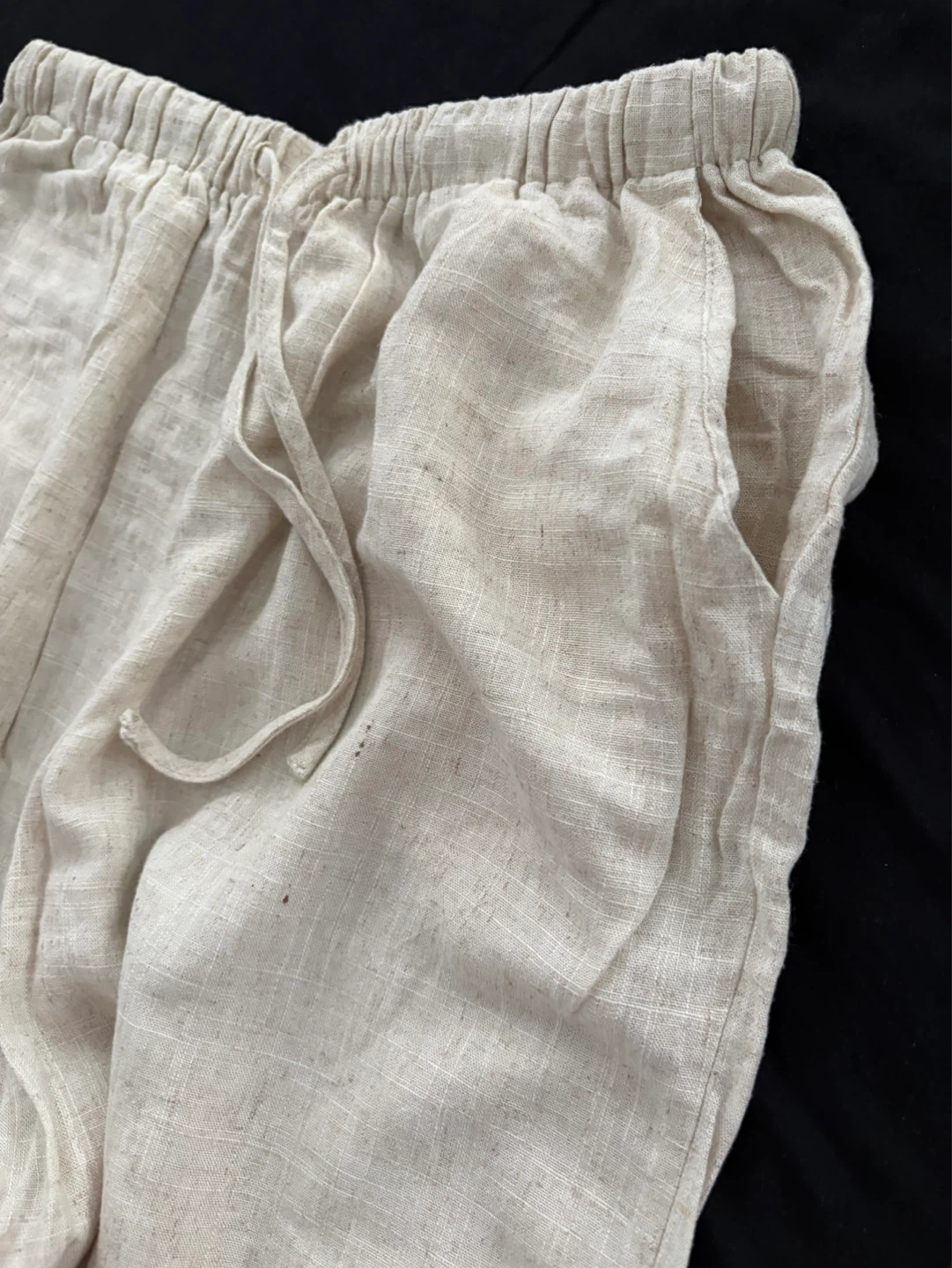 Linen Blend Wide Leg Pants - photo 2