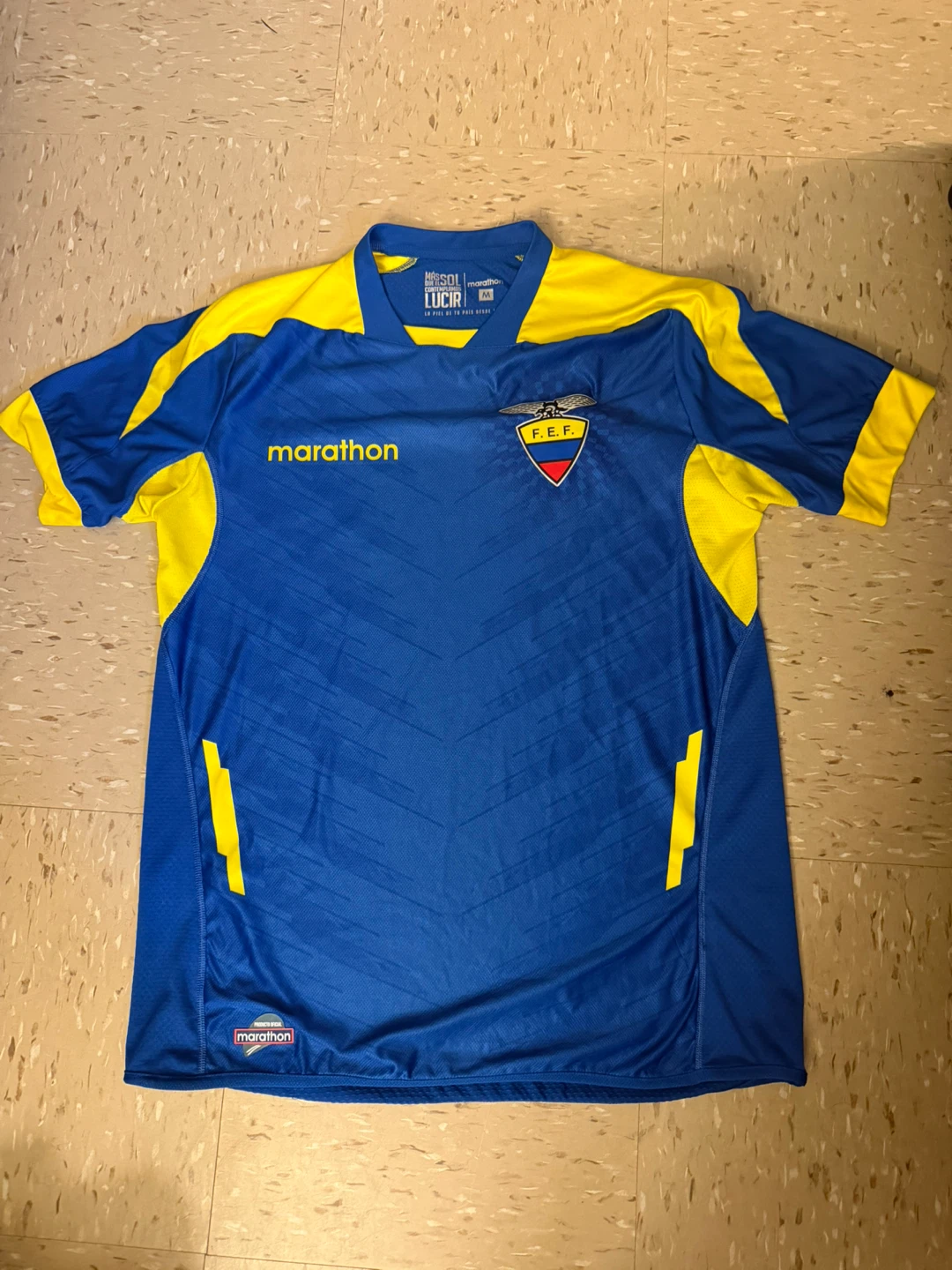 Marathon Men's Soccer Jersey Size M Blue/Yellow