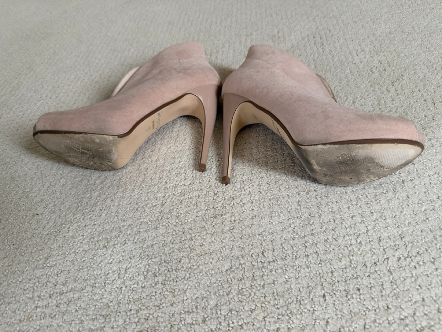 Pink Suede Peep-Toe shoes - photo 4