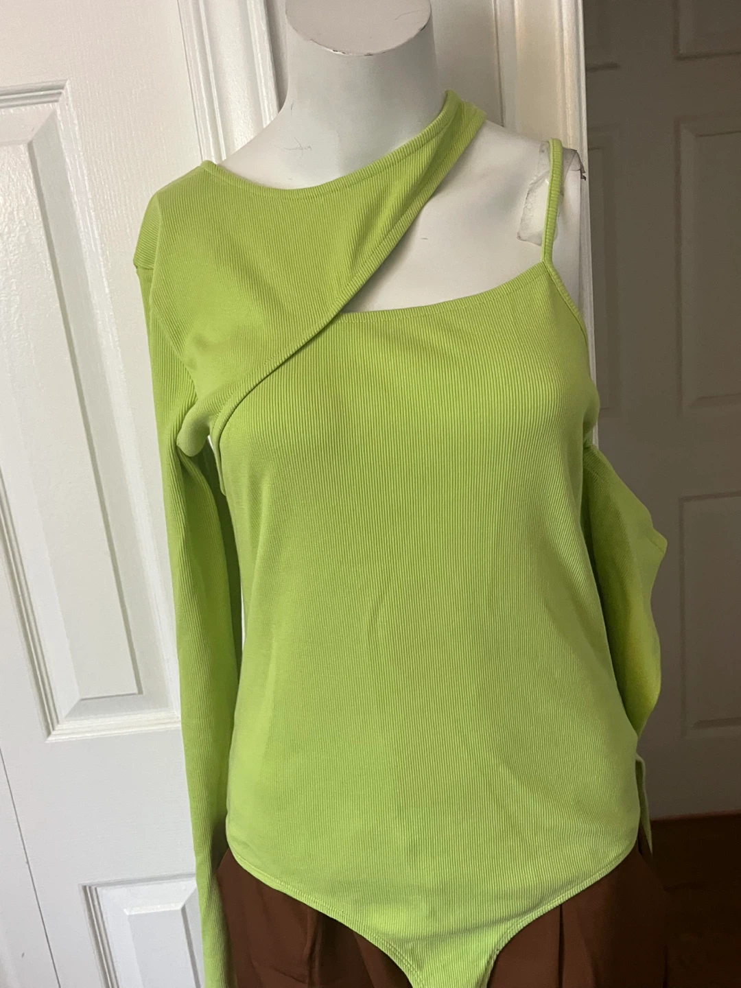 The Drop Green Glow LS Cut-Out Front Bodysuit - photo 4