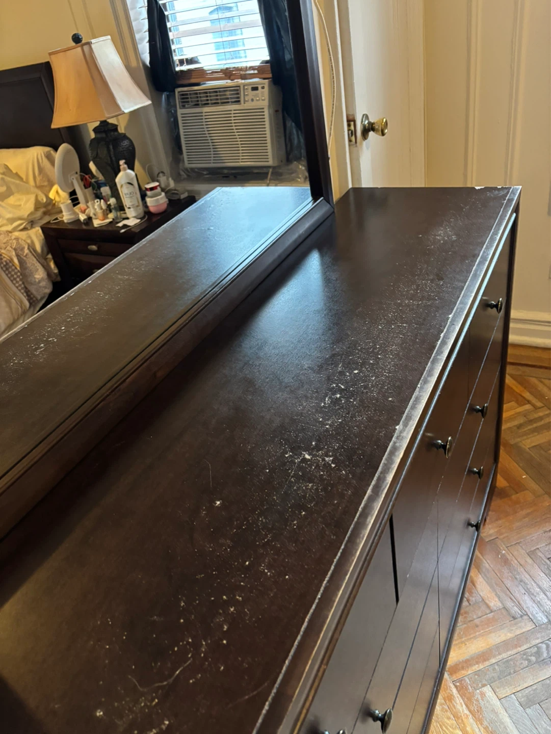 Dark Wood Dresser with Mirror - photo 5