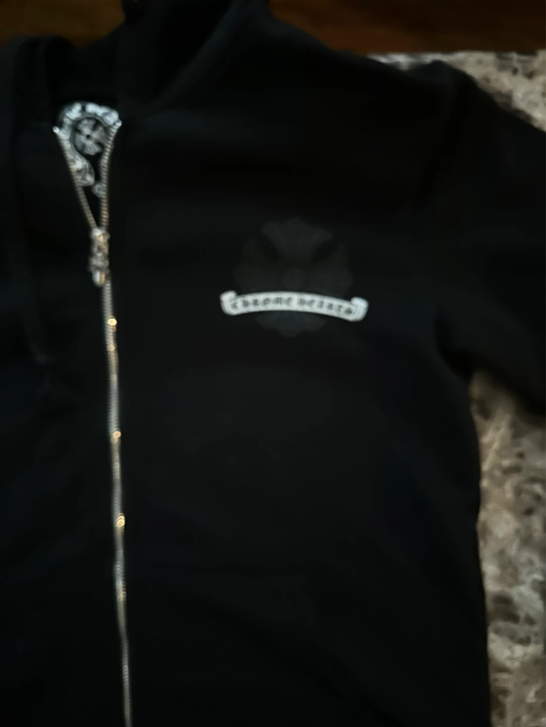 Chrome Hearts Black Zip-Up Hoodie - photo 3