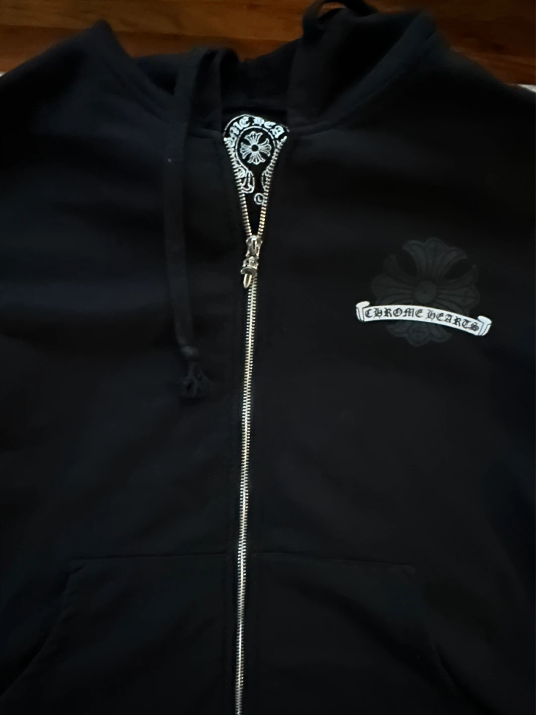 Chrome Hearts Black Zip-Up Hoodie - photo 4