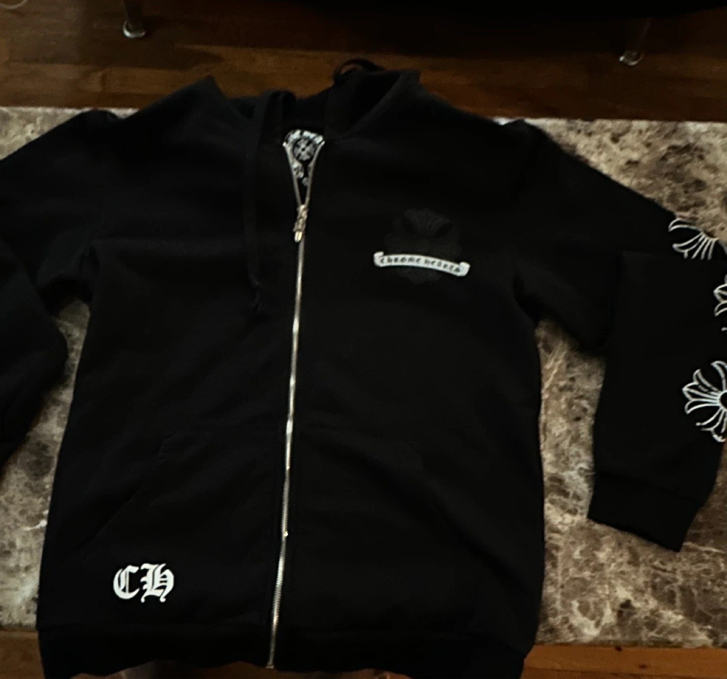 Chrome Hearts Black Zip-Up Hoodie - photo 5