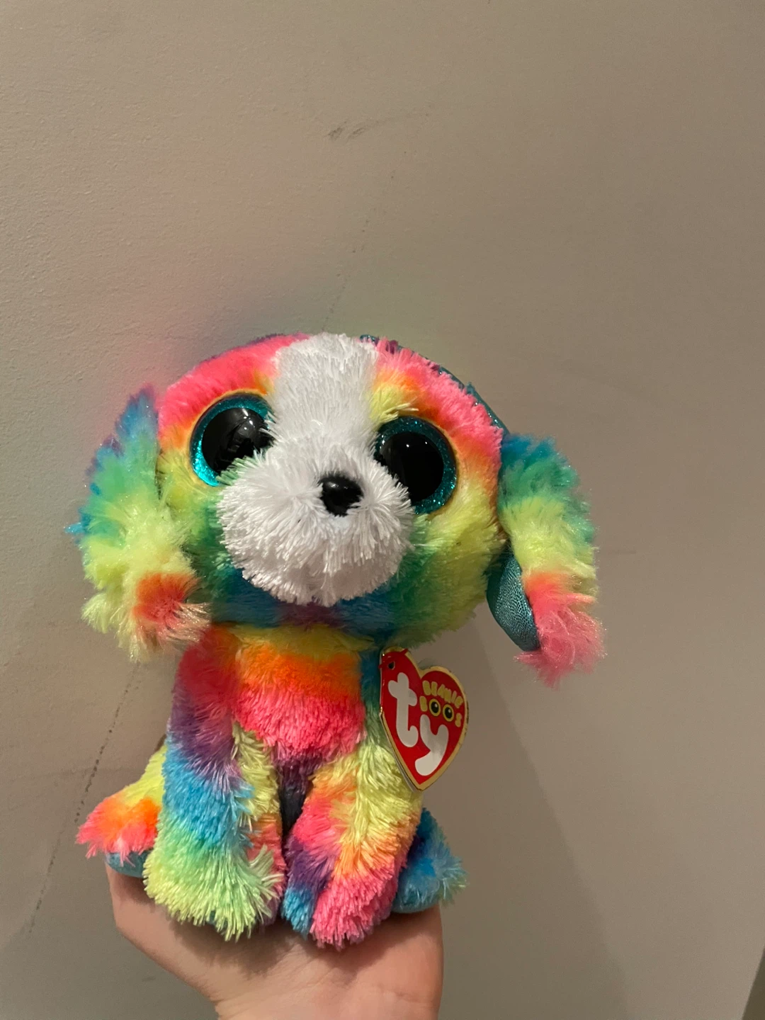 Ty Beanie Boo Rainbow Dog Plush Toy