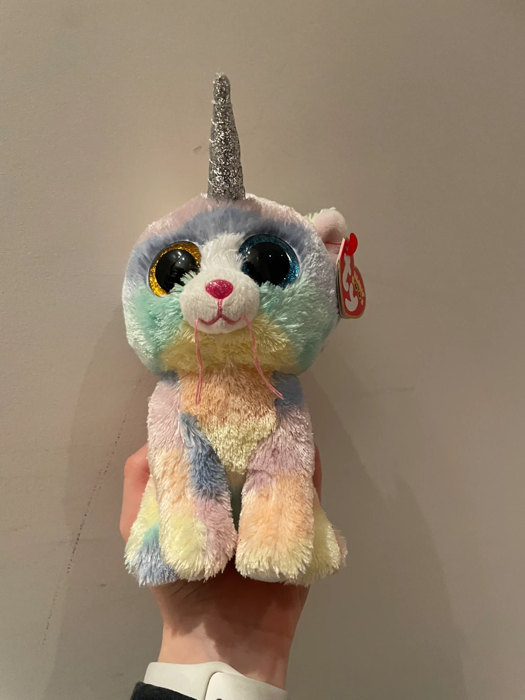Ty Beanie Boos Uni the Unicorn Cat Plush