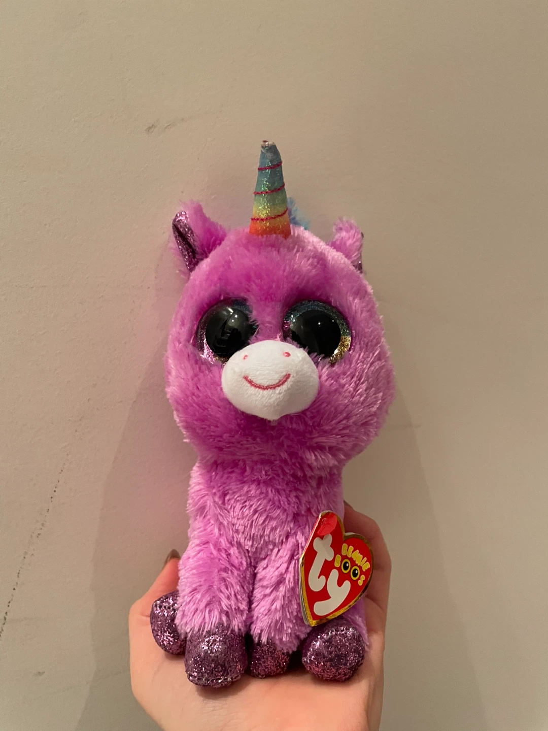 Ty Beanie Boos Pink Unicorn Plush