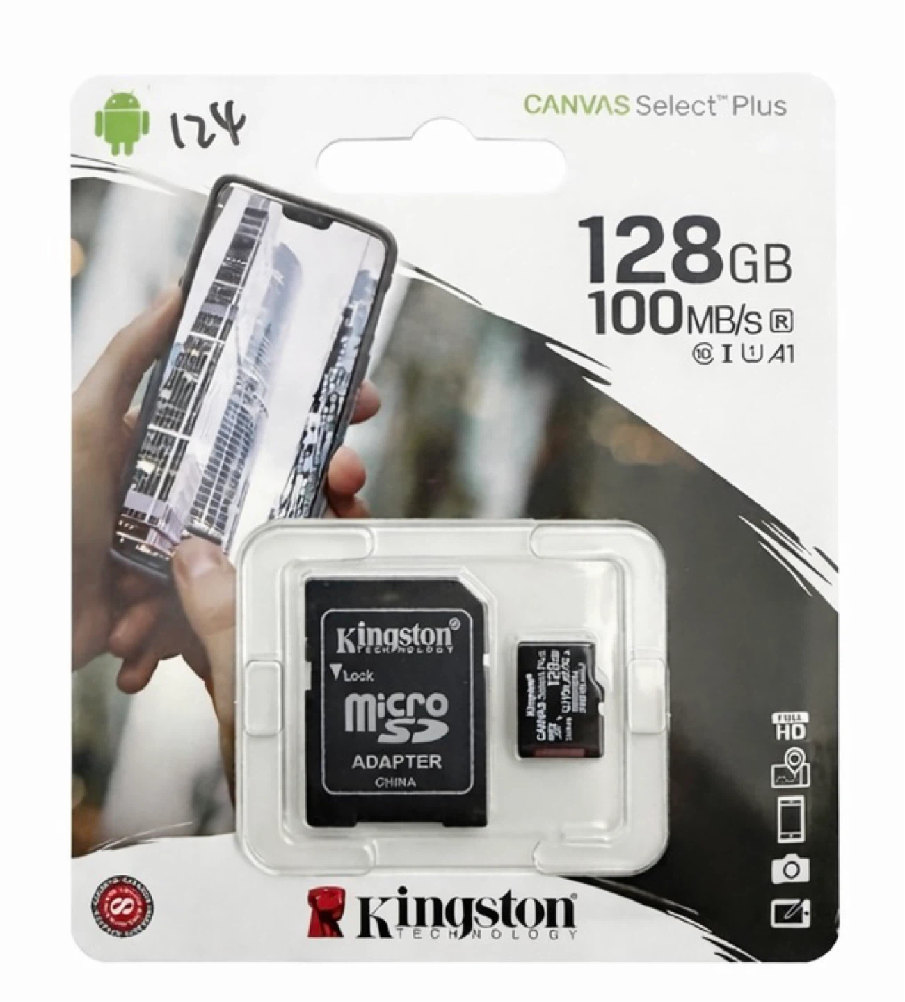Kingston 128GB MicroSD Card with Adapter