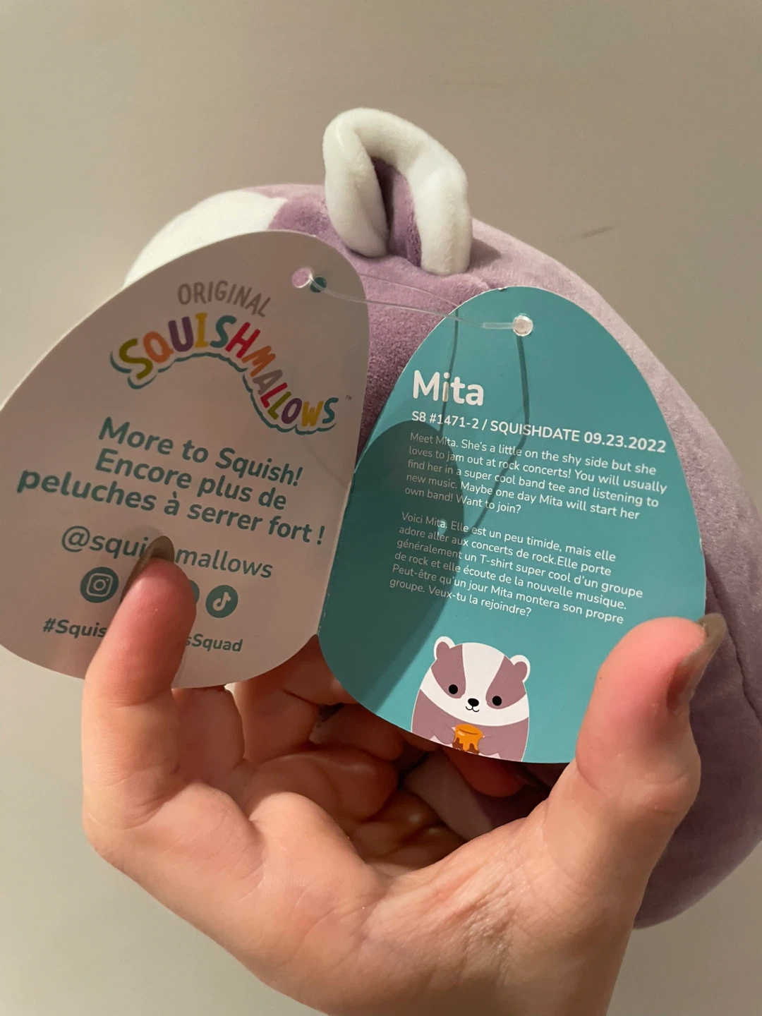 Squishmallows Mita Badger Plush Toy - photo 3