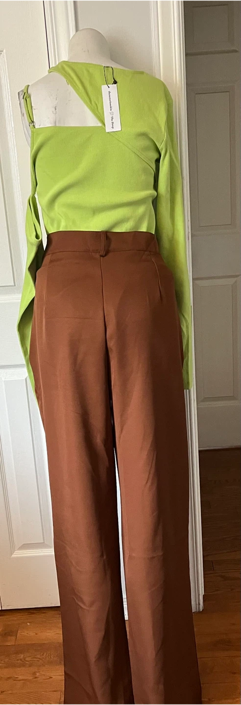 Women's Wide Leg, High Waisted  Trousers - photo 5