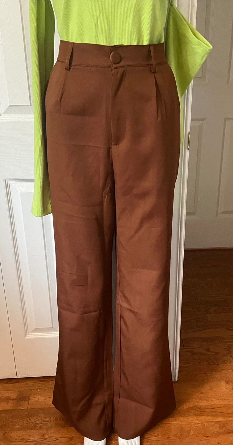 Women's Wide Leg, High Waisted  Trousers