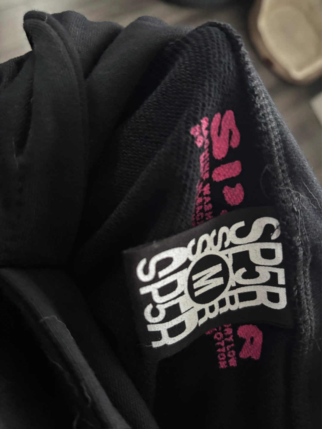 1:1 Black SPIDER  P*NK Hoodie size M - photo 3