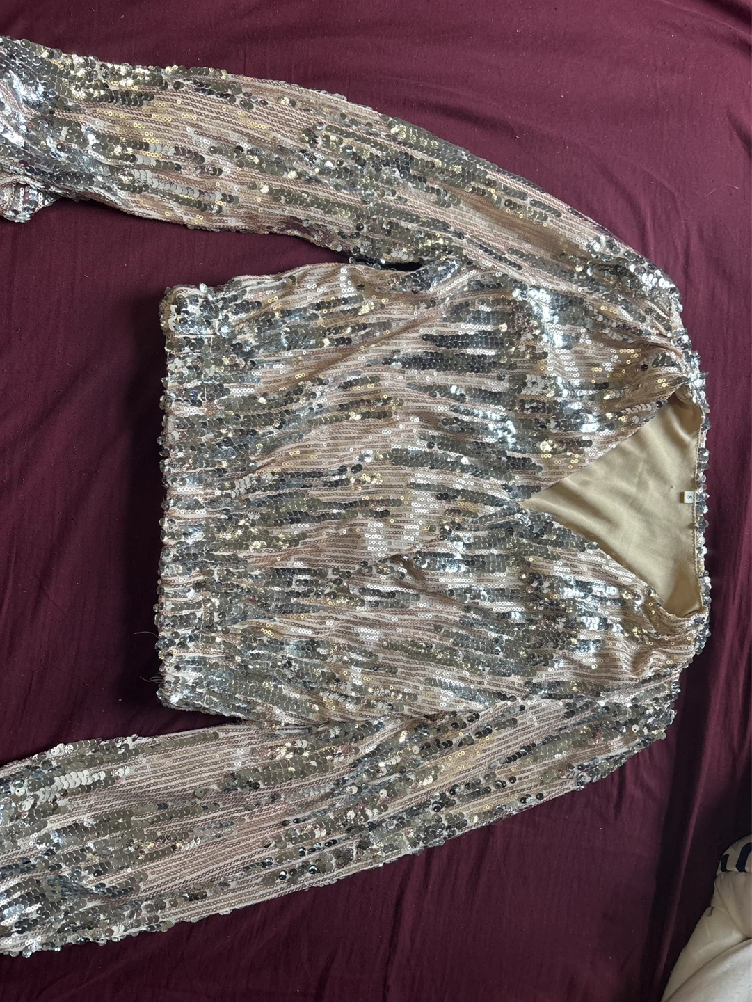 Sparkly Sequined Long Sleeve Top