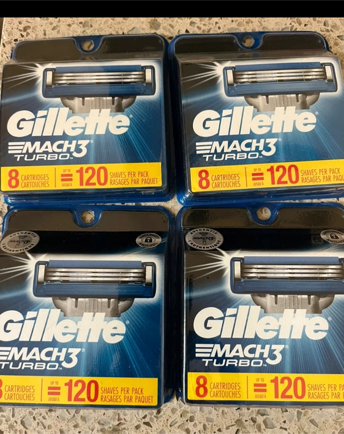 Gillette Mach3 Turbo Razor Cartridges - 8 Pack