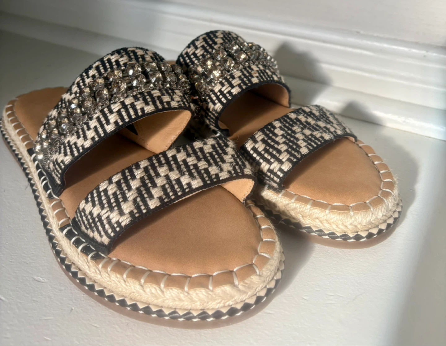 Boho Rhinestone Slide Sandals Size 8.5 - photo 3