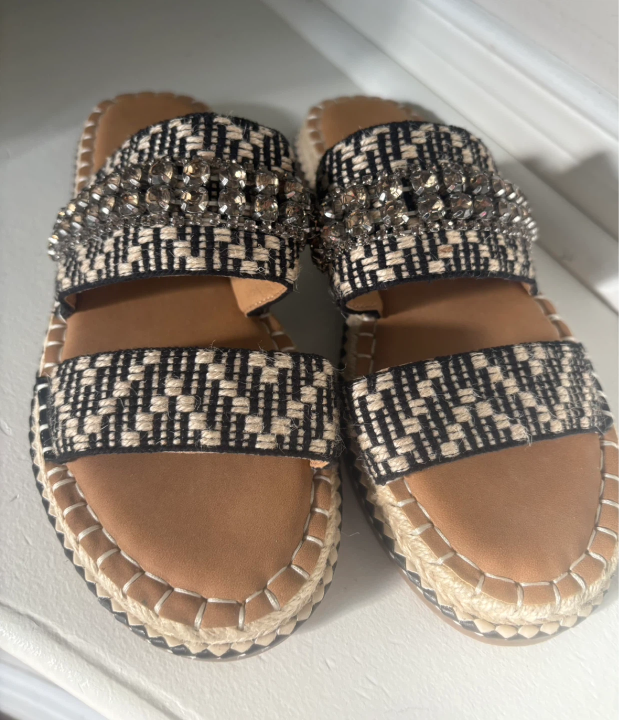 Boho Rhinestone Slide Sandals Size 8.5 - photo 4