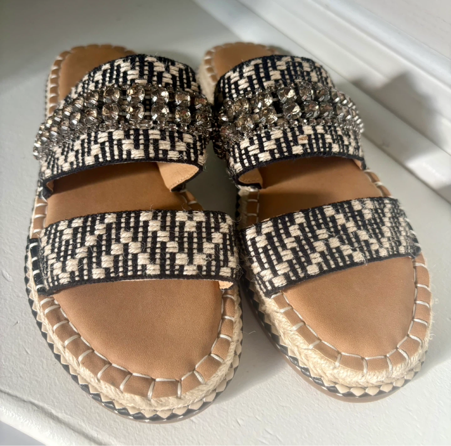 Boho Rhinestone Slide Sandals Size 8.5 - photo 2