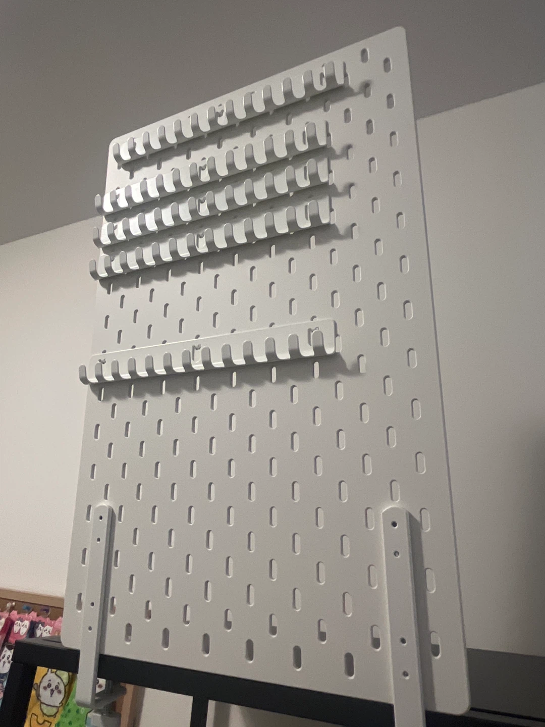 SKADIS ikea White Pegboard with Hooks
