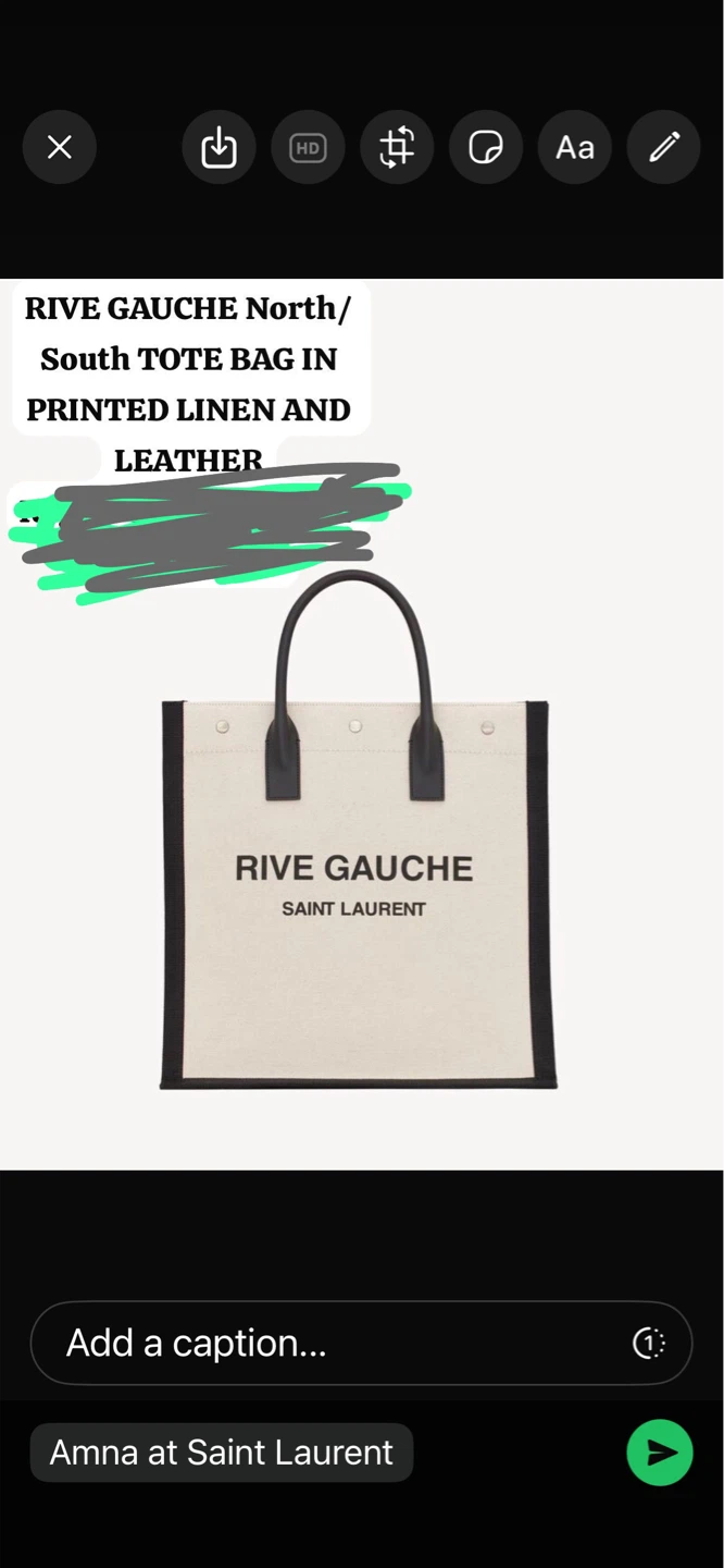 Saint Laurent Rive Gauche Tote Bag