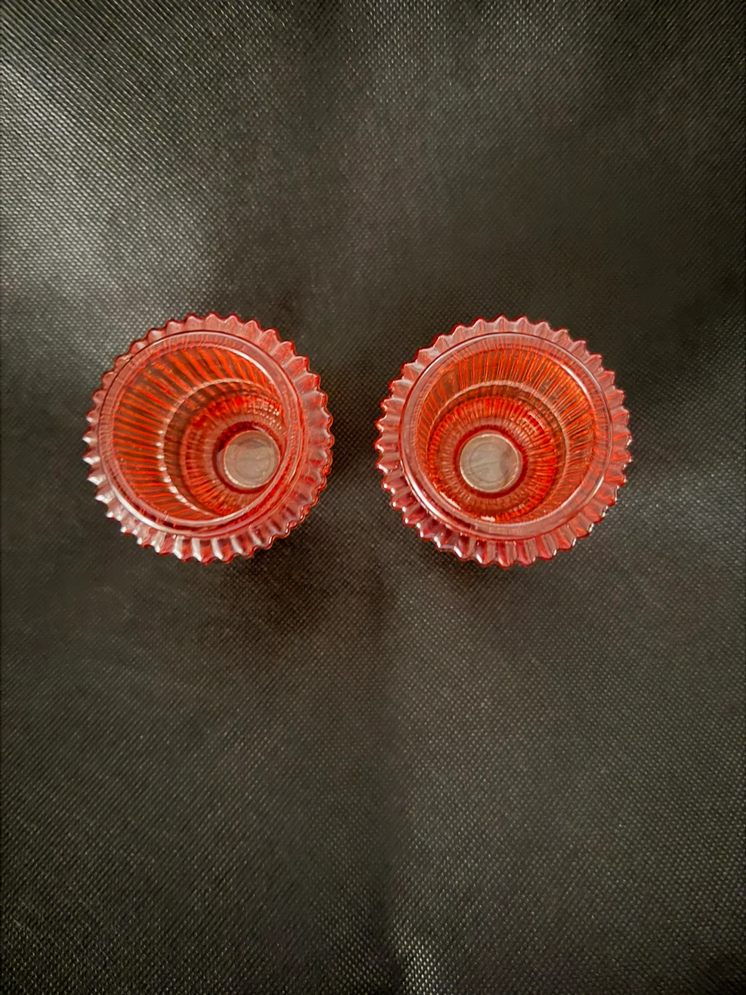 Set of 2 Pink Glass reversible candle Holders - photo 4