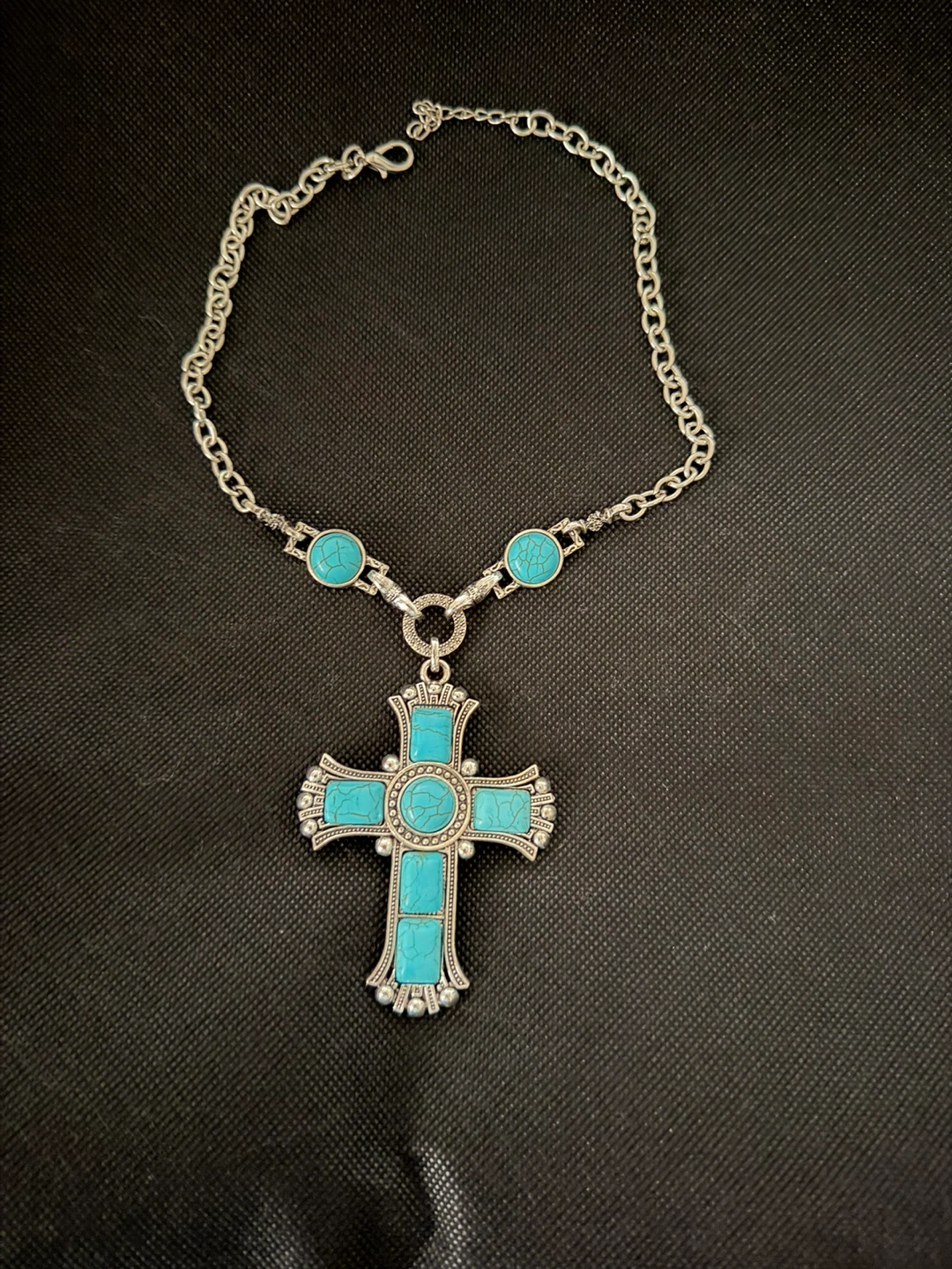 Turquoise Cross Necklace