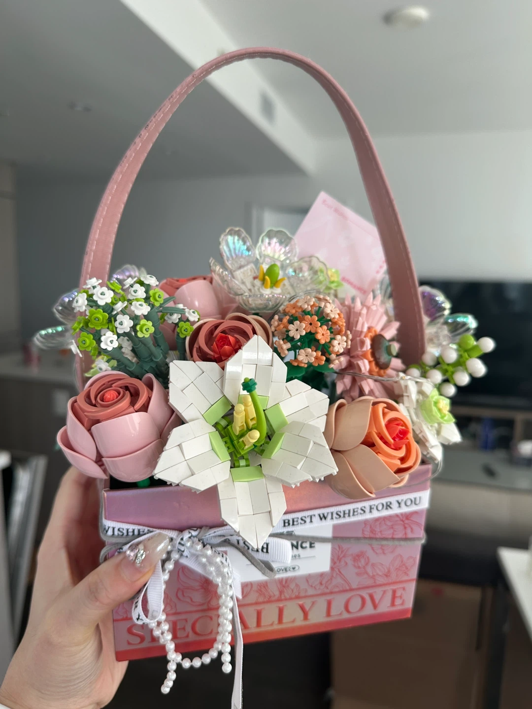 LEGO Style Flower Bouquet Building Set