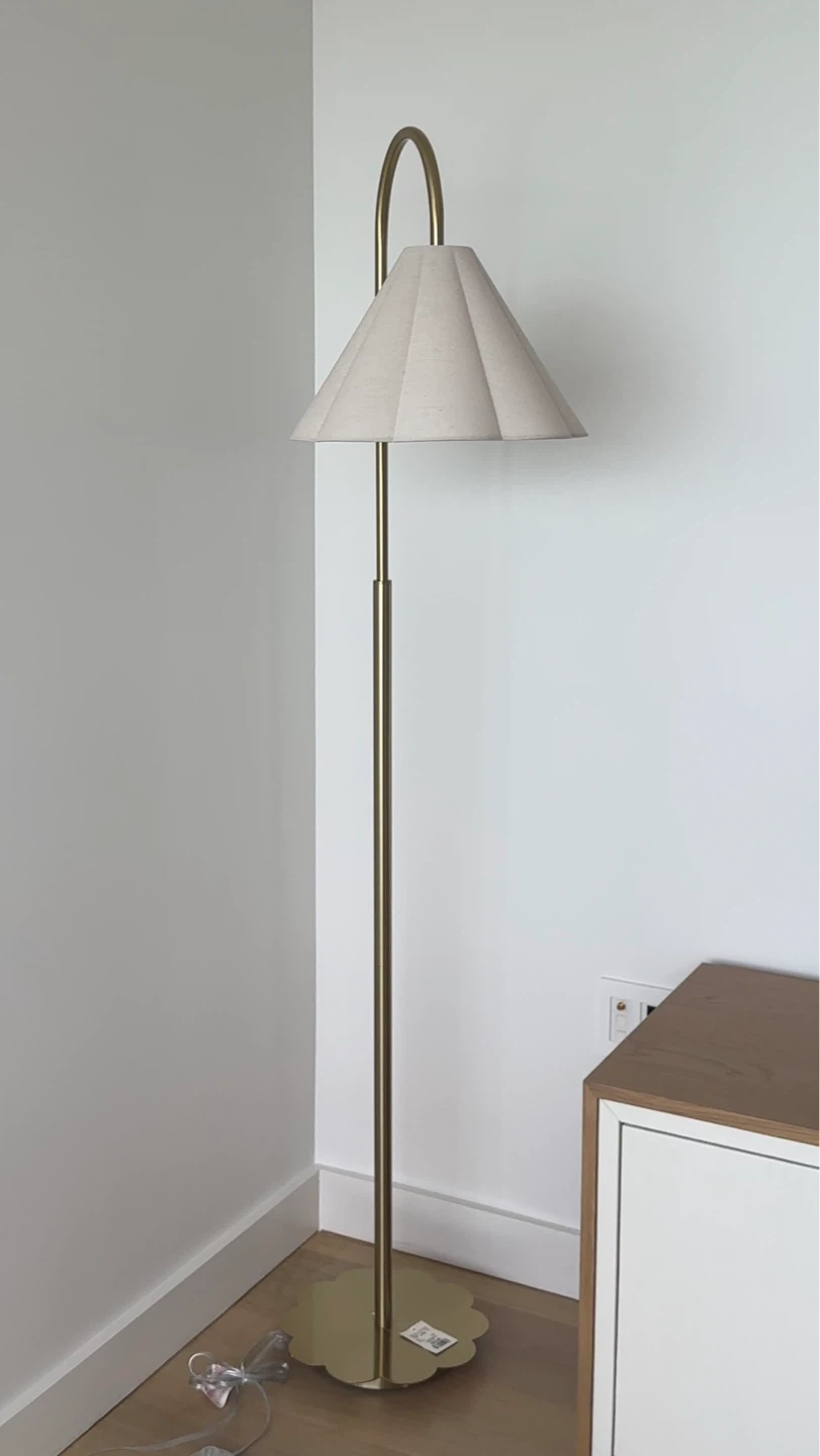 Gold Scalloped Floor Lamp