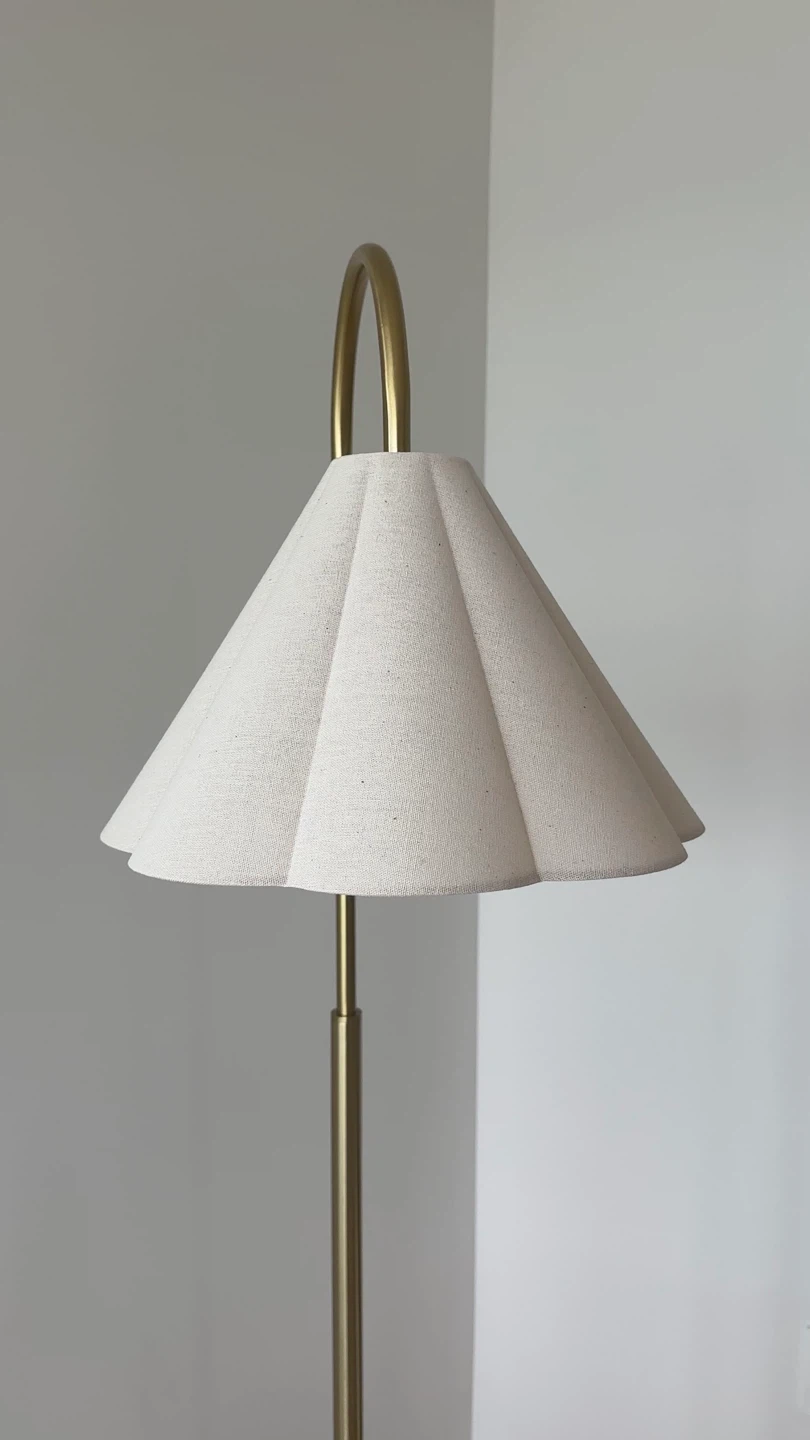 Gold Scalloped Floor Lamp - photo 4