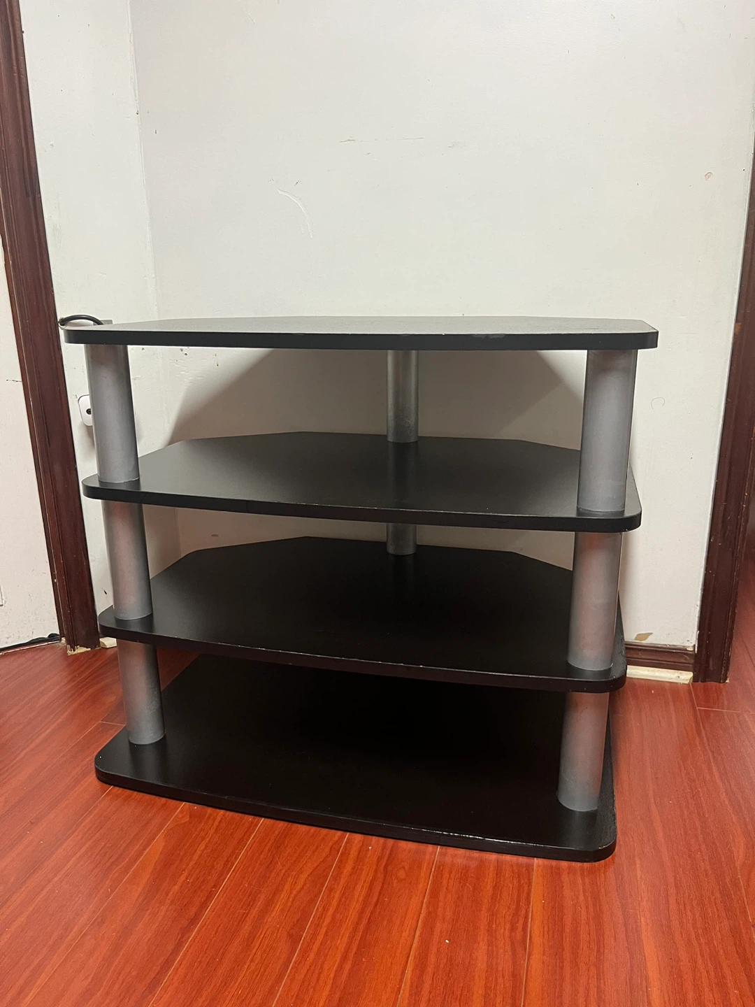 Black 3-Tier Media TV Stand - photo 2