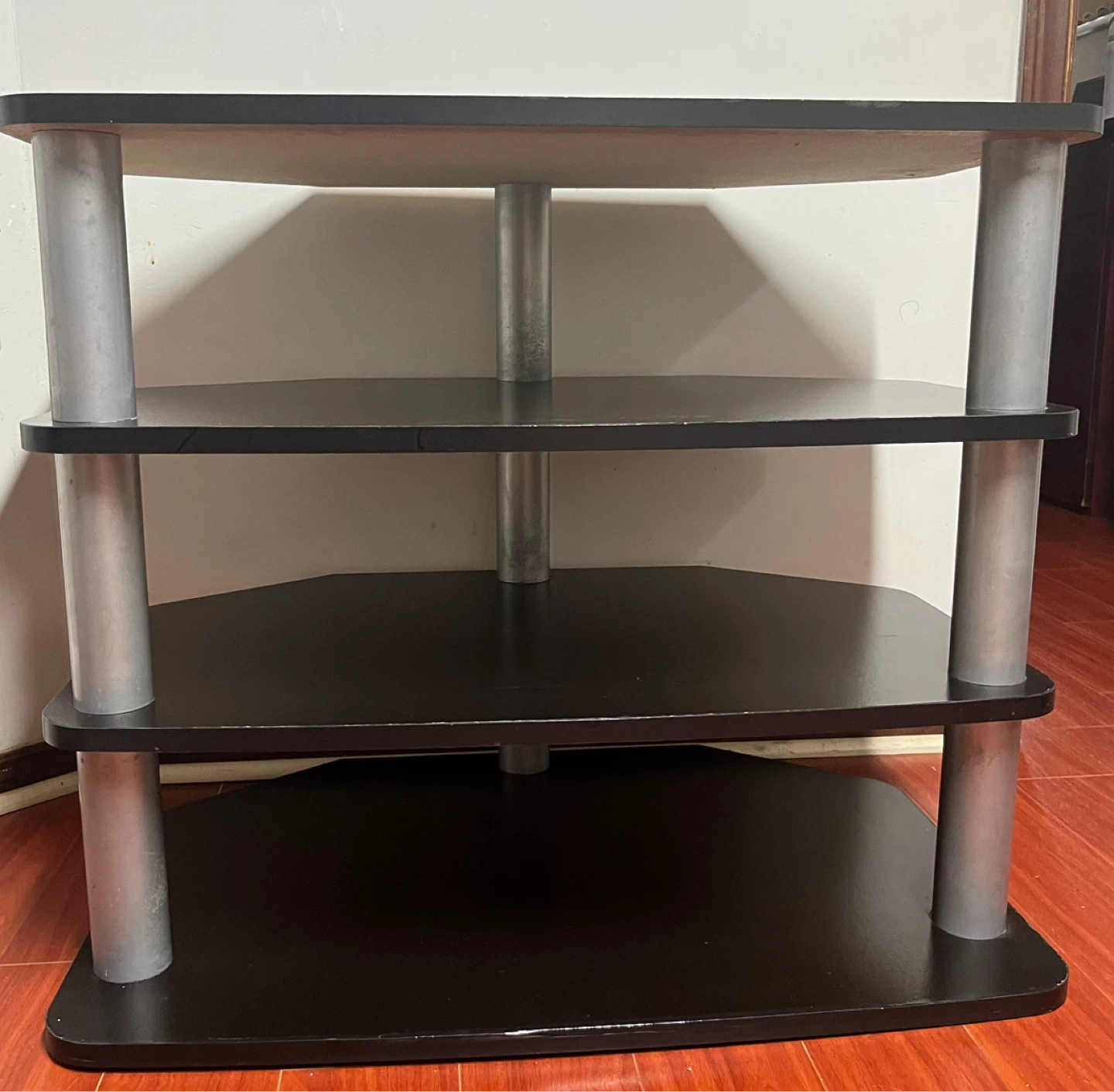 Black 3-Tier Media TV Stand - photo 3