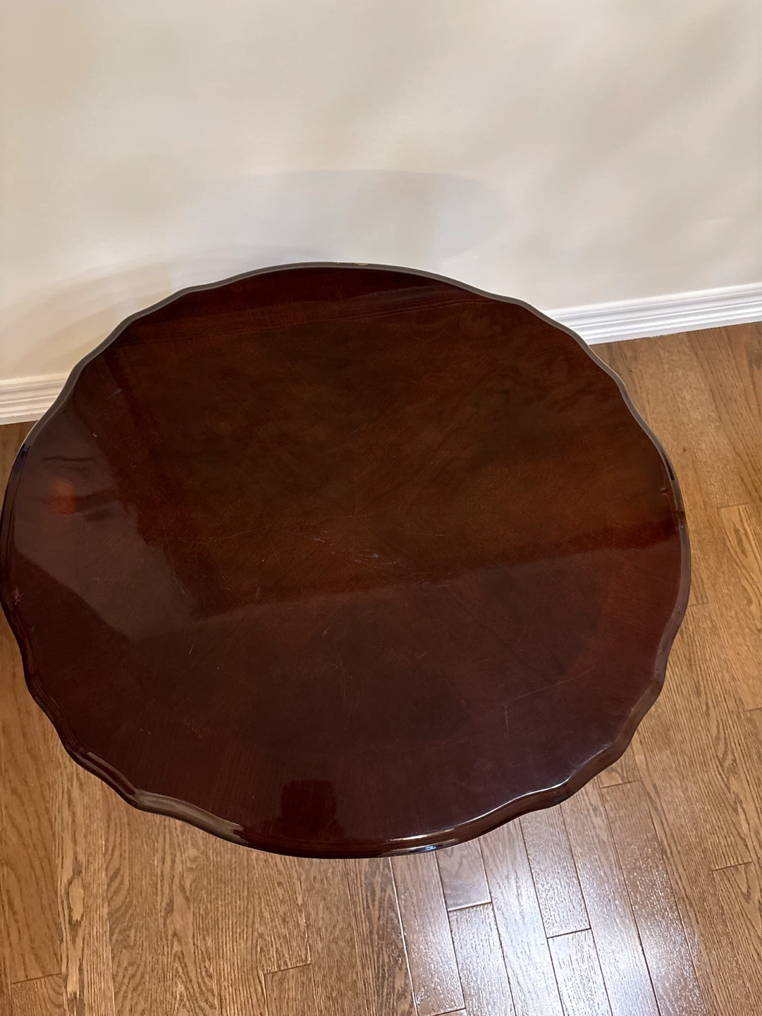 Dark Wood Round Accent Table - photo 2