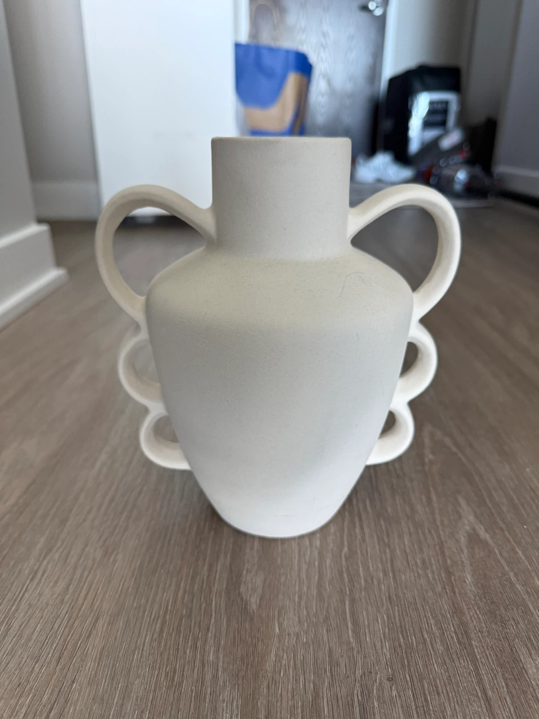 White Ceramic Amphora Vase