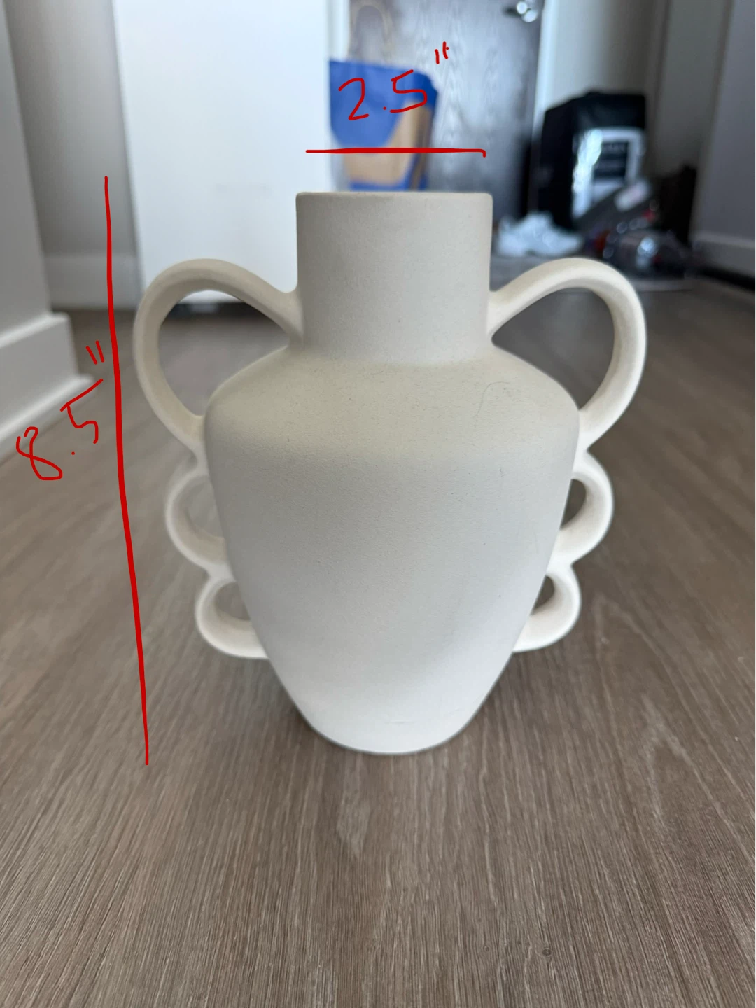 White Ceramic Amphora Vase - photo 2