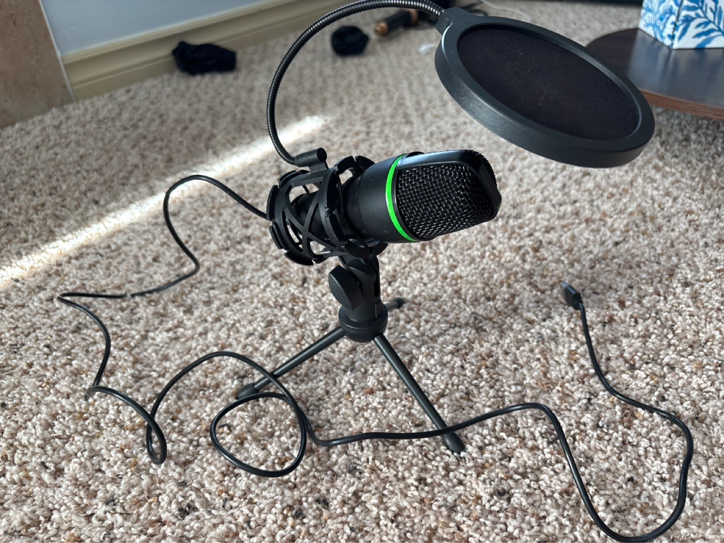 USB Condenser Microphone with Pop Filter