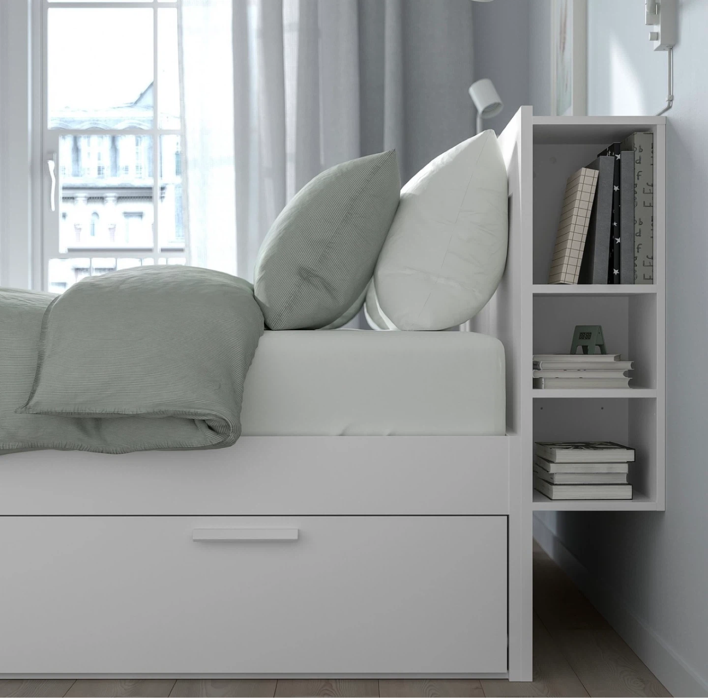 IKEA queen size bed with mattress - photo 4