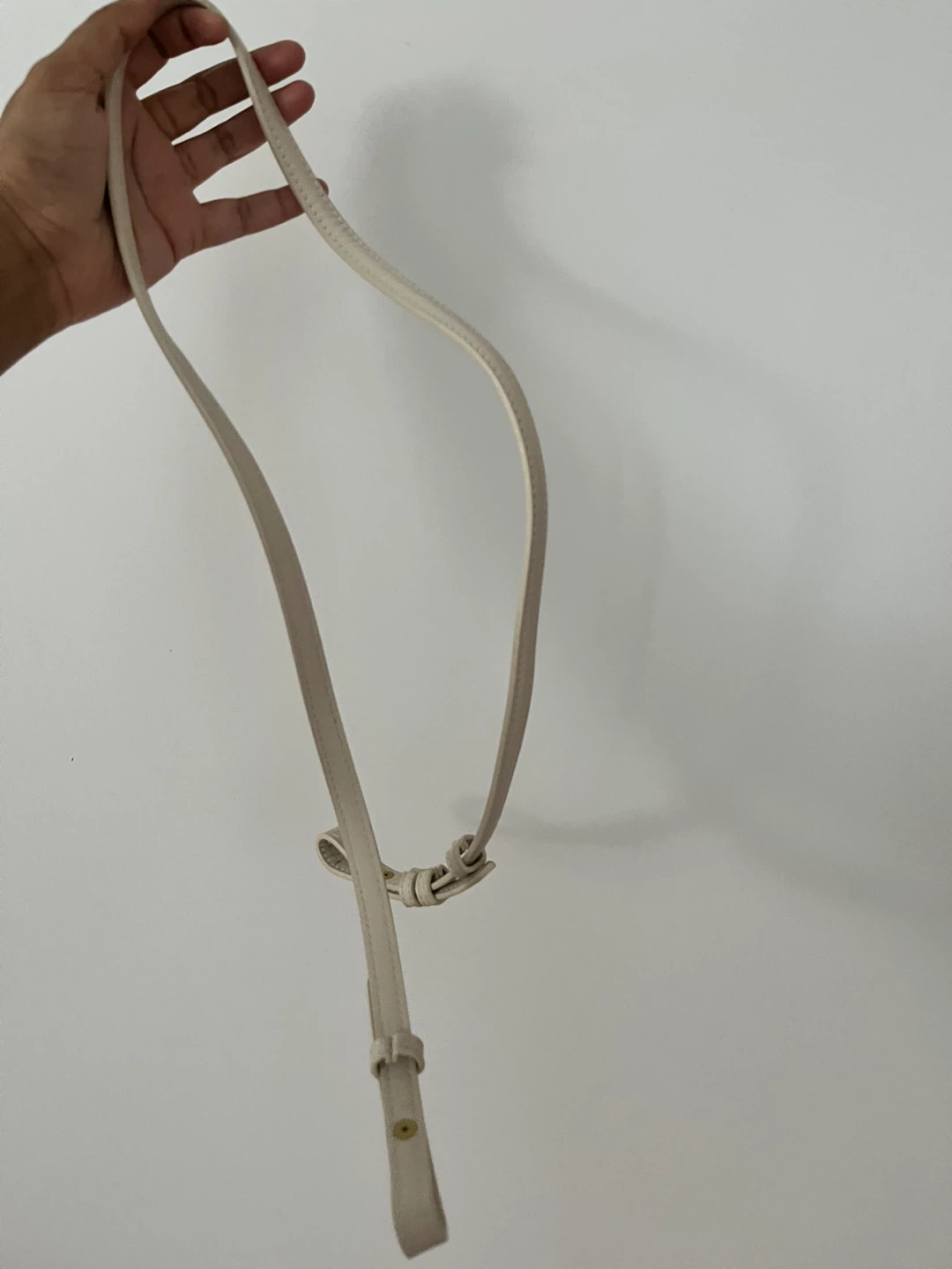 Zara White Faux Leather Saddle Bag - photo 5