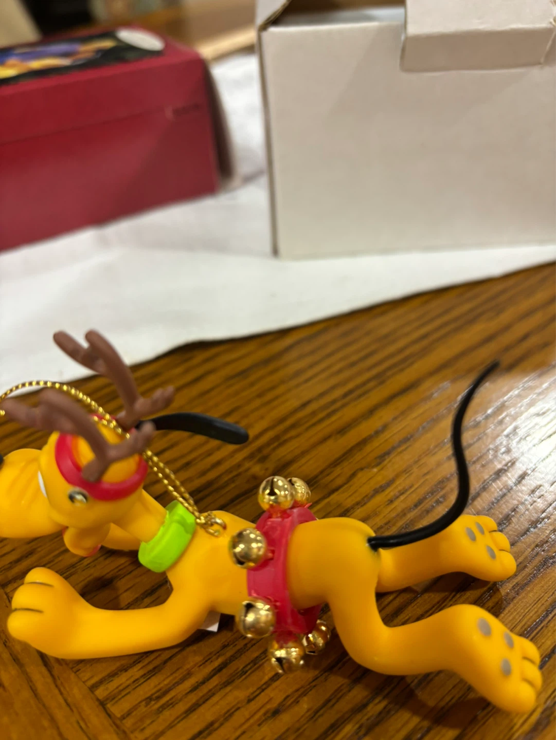 Disney Pluto Christmas Ornament with Bells and Antlers - photo 4