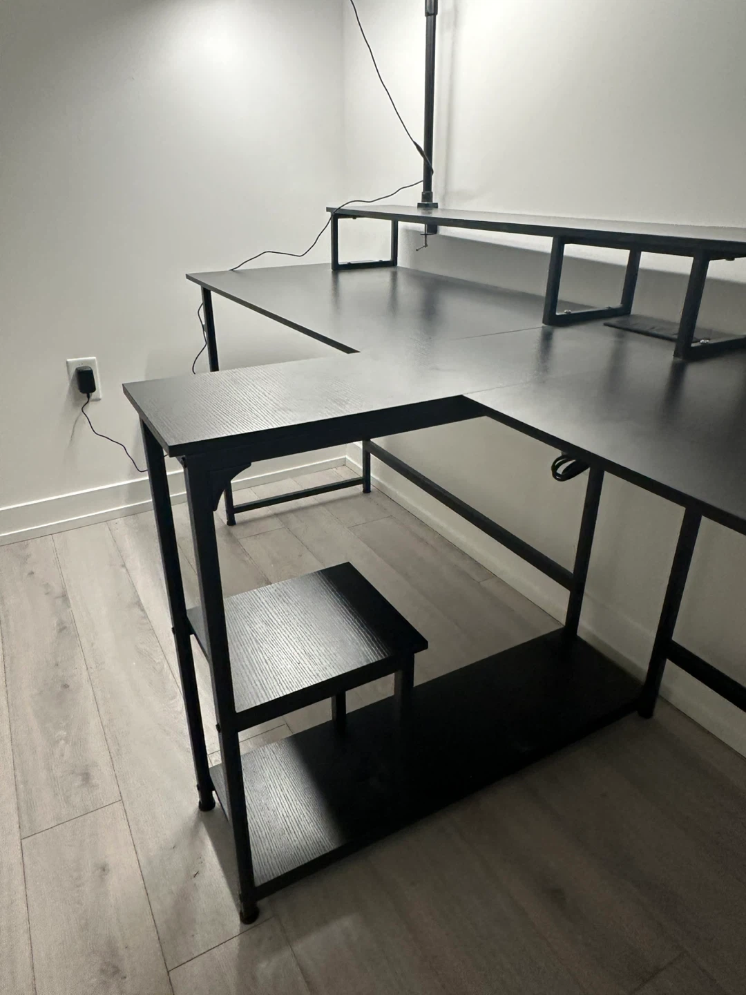 Two people Computer Desk with Power Outlets - photo 3