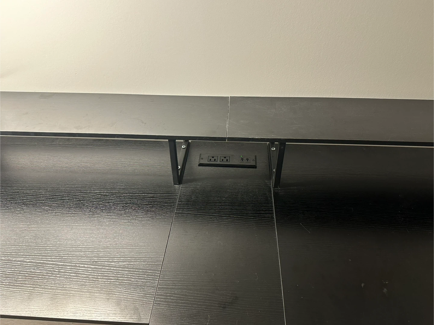 Two people Computer Desk with Power Outlets - photo 4