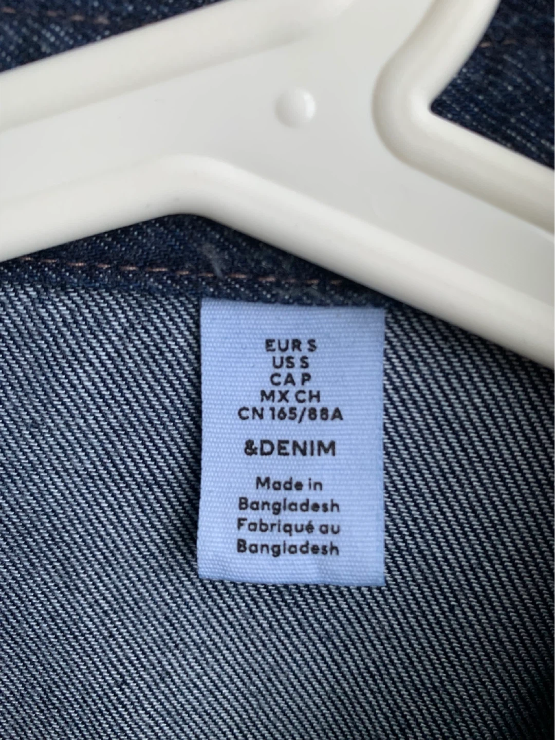 H&M 100% Cotton S- DENIM Dark Blue Jean Shirt - photo 3