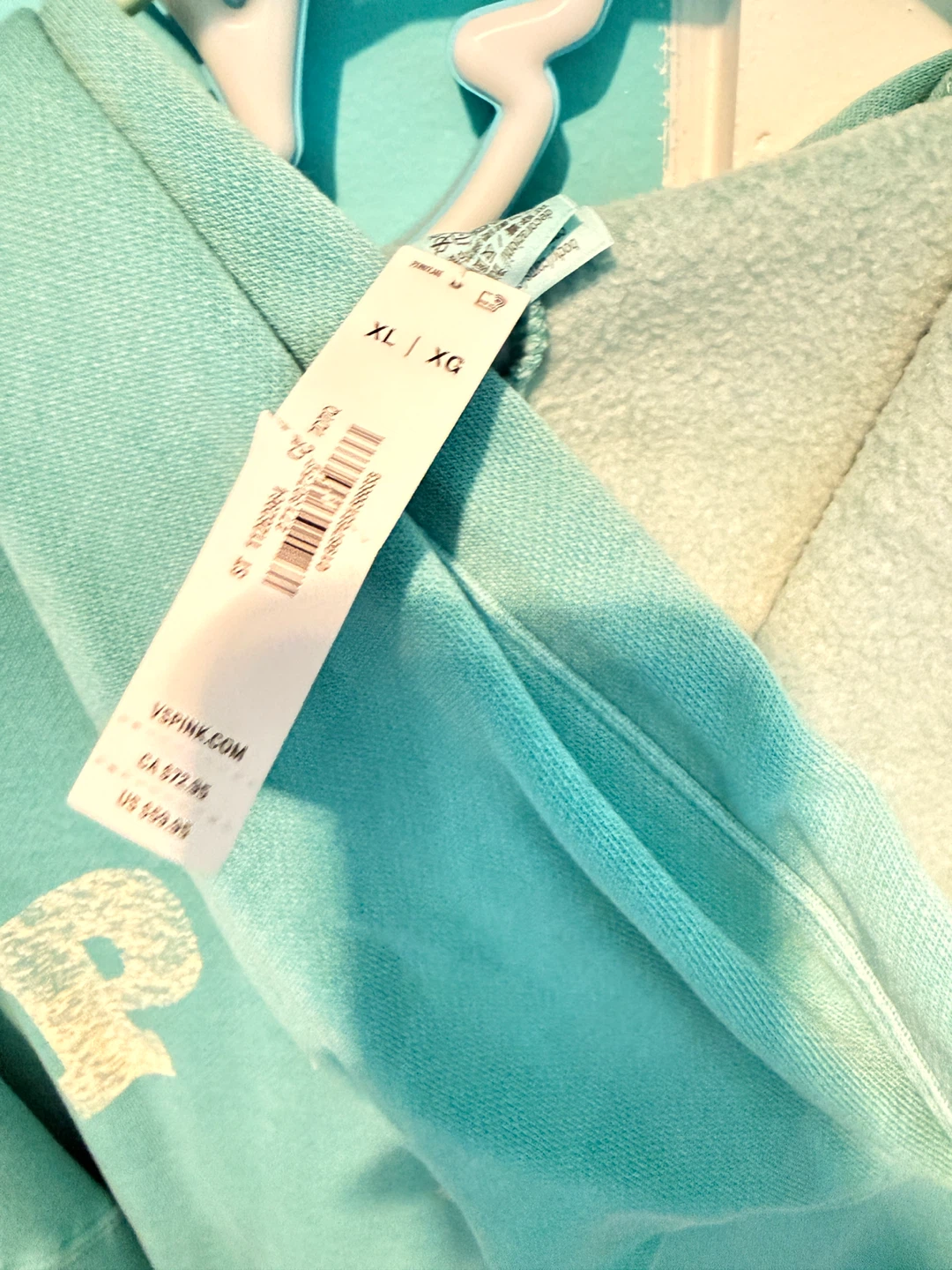 Victoria's Secret PINK Zip-Up Hoodie XL Aqua - photo 2