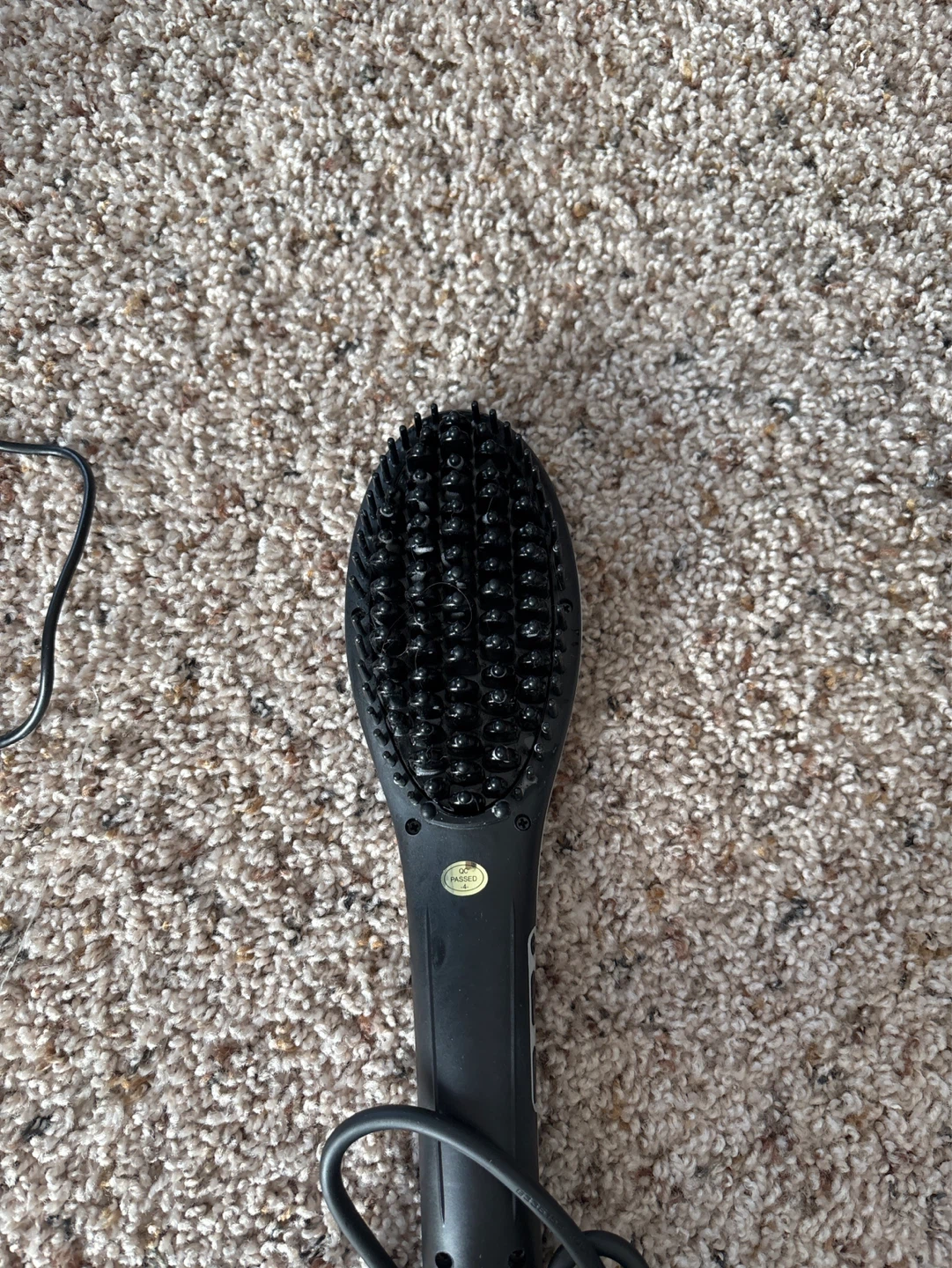 Sutra Black Ceramic Heated Hair Straightening Brush