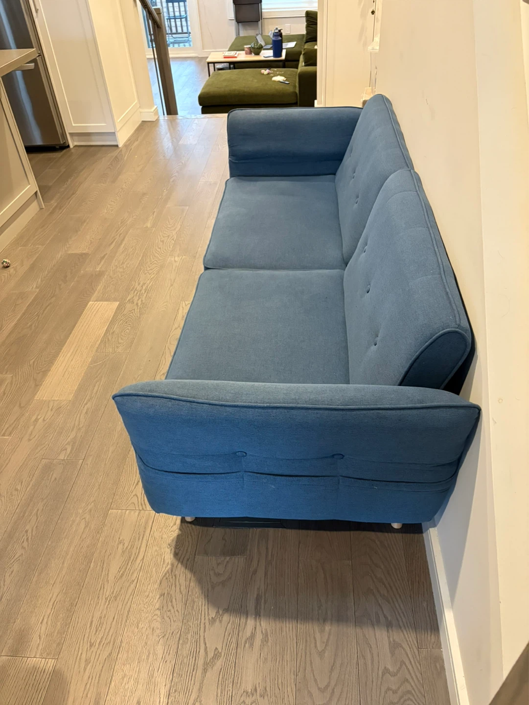 Good condition blue sofa - photo 3