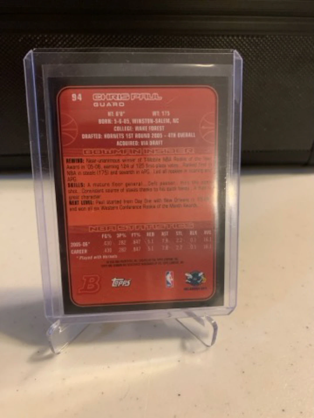 2006, 2007 bowman Chris Paul - photo 2